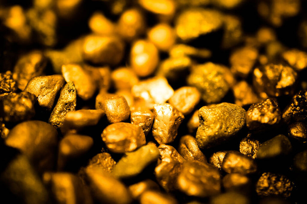 A closeup shot of golden nuggets - Fotoğraf, Görsel