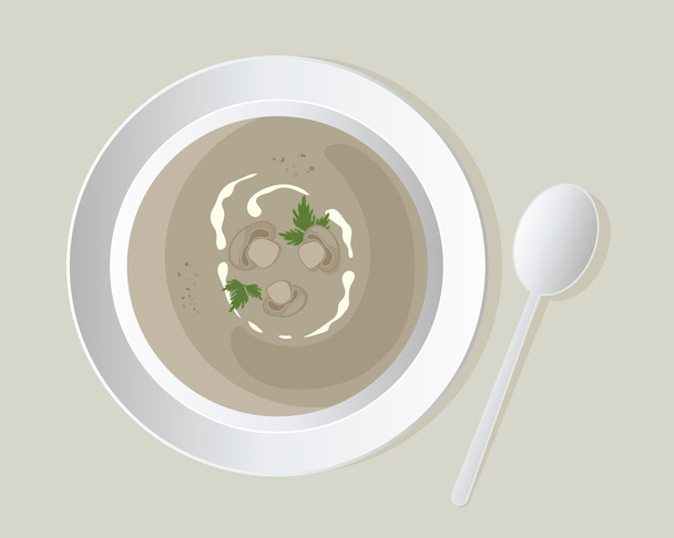 mushroom soup - Vector, Image