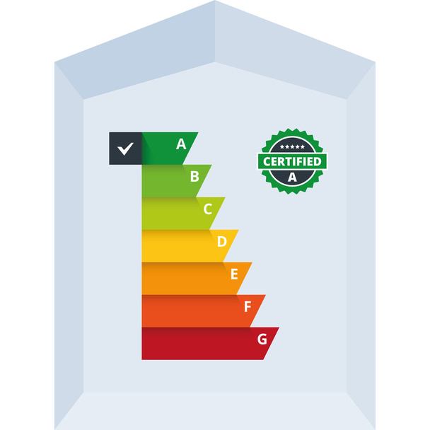 etykiety klas efektywności energetycznej - Wektor, obraz