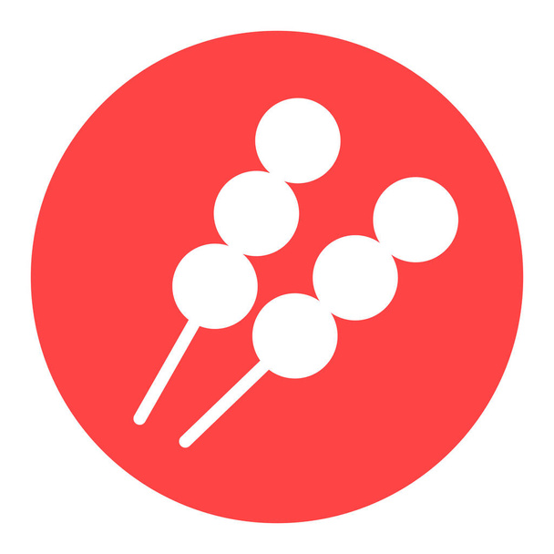 Векторные шарики с белым символом. Знак фаст-фуда. Графический символ для приготовления веб-сайта и приложений дизайн, логотип, приложение, пользовательский интерфейс - Вектор,изображение