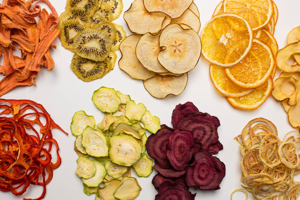 The set of different chips from dried fruits - Fotoğraf, Görsel