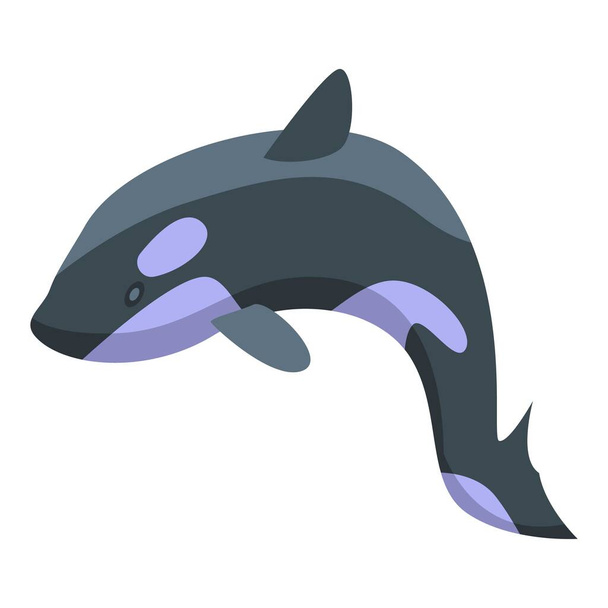 Toothy killer whale icon, isometric style - Вектор, зображення