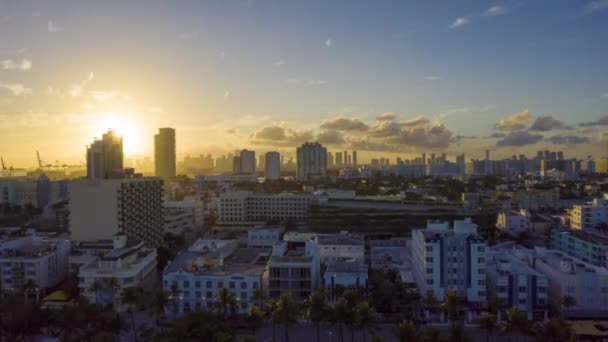 Miami al tramonto. Vista aerea, Stati Uniti d'America - Filmati, video