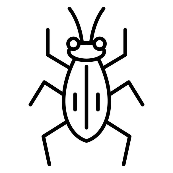 Escarabajo, plaga del jardín, colección entomológica, insecto. Icono, vector, aislado, contorno, 48x48 píxeles. - Vector, Imagen