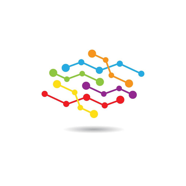 Molekuła logo szablon wektor ikona ilustracja projekt - Wektor, obraz