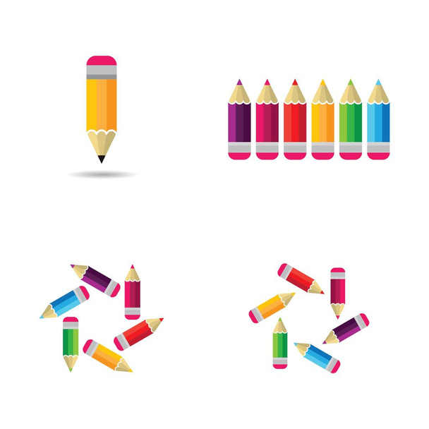 Color pencil vector illustration design - Vector, Image