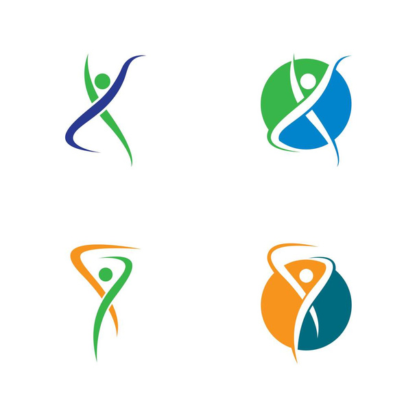 Logo de bienestar plantilla vector icono ilustración - Vector, Imagen