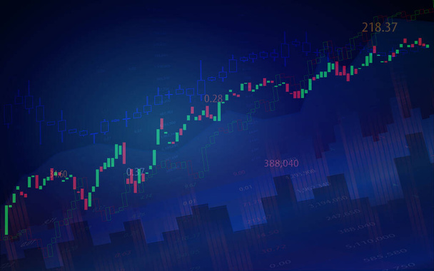 Фондовий ринок або графік торгівлі свічкою в графічному дизайні для фінансових інвестицій
. - Вектор, зображення