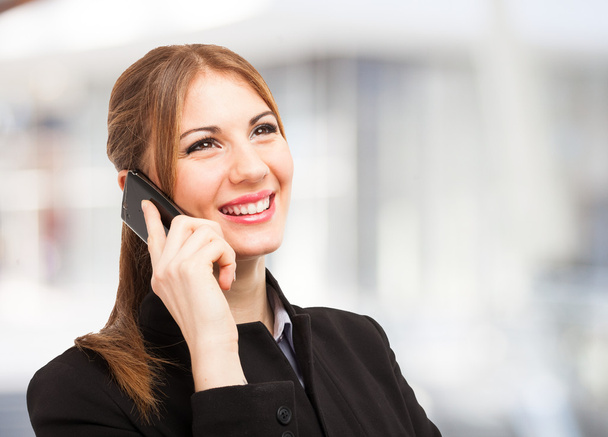 Businesswoman talking on the phone - Zdjęcie, obraz