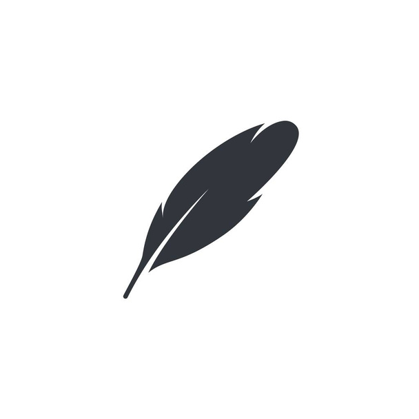 Pluma logo vector icono ilustración diseño - Vector, imagen