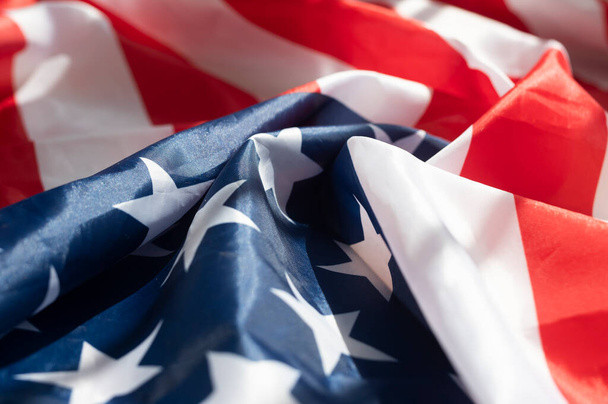 American flag background. USA symbol texture close up - Foto, immagini