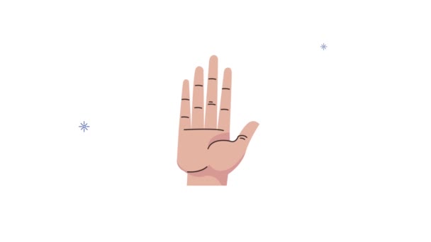 main humain signal d'arrêt animation - Séquence, vidéo