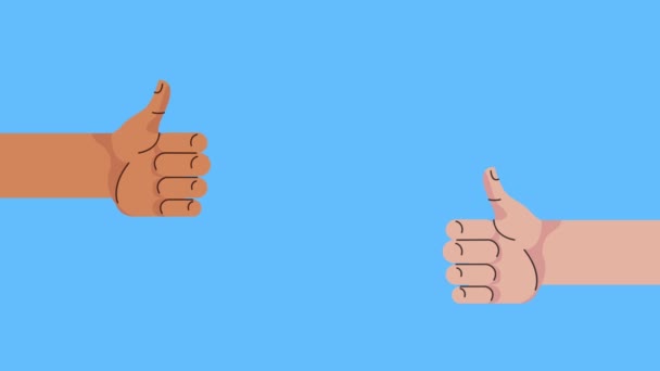 handen mens houdt van symbool animatie - Video