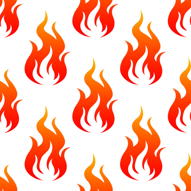 Feuerflammen überspringen nahtloses Muster - Vektor, Bild