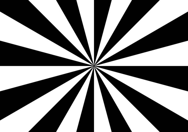 Фон чорно-білих смуг, які сходяться в центрі. Чорно-білий спалах або вибух
 - Вектор, зображення