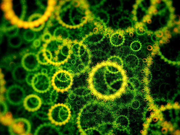 Green abstract virus backdrop - Photo, Image