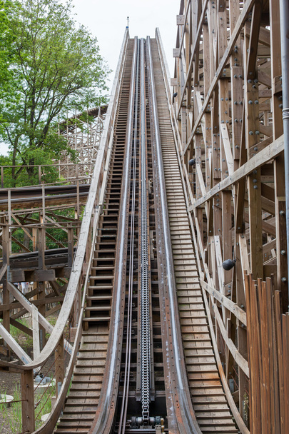 Large wooden rollercoaster - Photo, Image