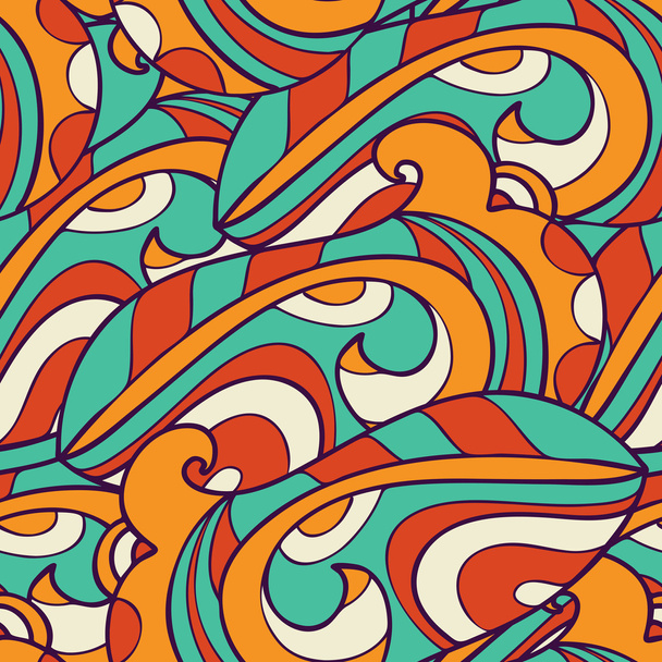 Seamless pattern with abstract colorful doodles - Vector, afbeelding