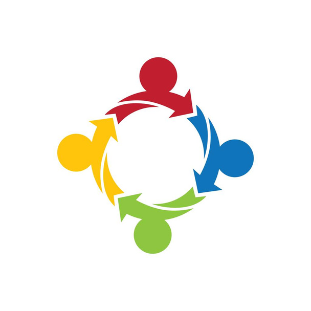 Illustration d'icône vectorielle logo communautaire - Vecteur, image