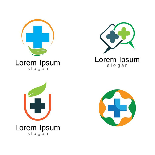 Tıbbi Logo şablon vektör illüstrasyon tasarımı - Vektör, Görsel