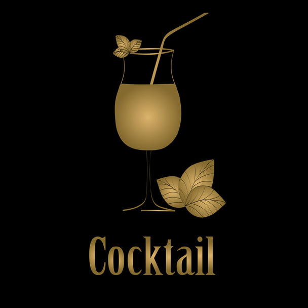 Cocktail glass - Vektor, Bild