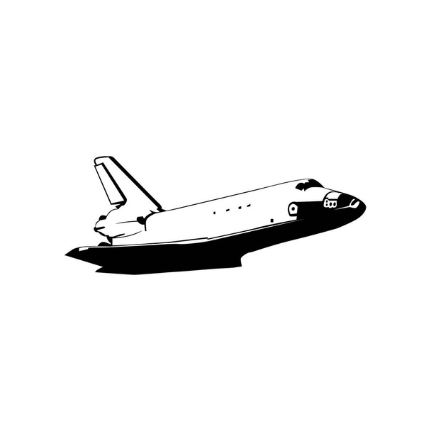 Illustratie vectorgrafiek van het ontwerp van het shuttlevliegtuig - Vector, afbeelding