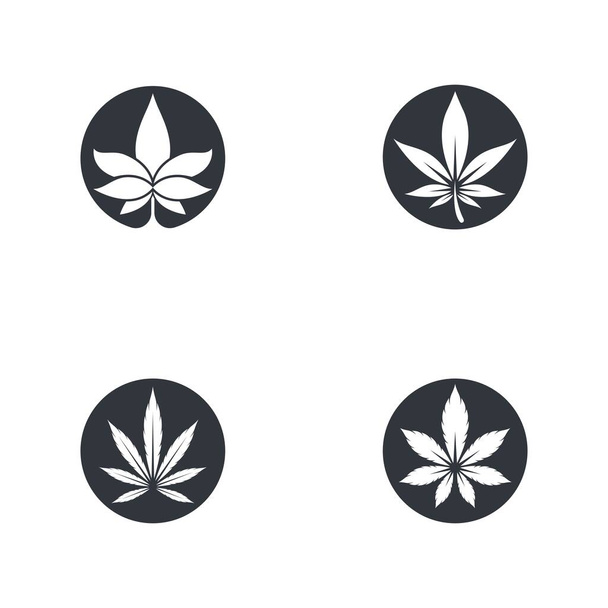 Cannabis logotipo modelo vetor ícone - Vetor, Imagem