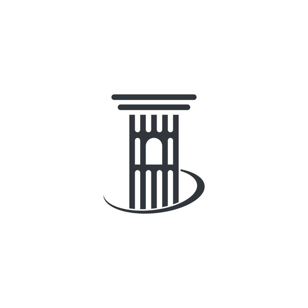 Pillar logo template vector pictogram symbool illustratie ontwerp - Vector, afbeelding
