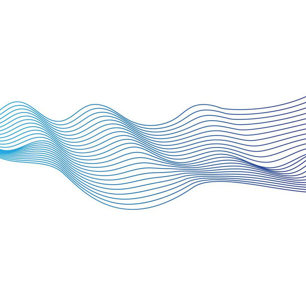 Design de ilustração de ícone de vetor de linha de onda - Vetor, Imagem