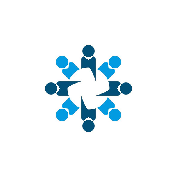 Logo comunitario vector icono ilustración diseño - Vector, imagen