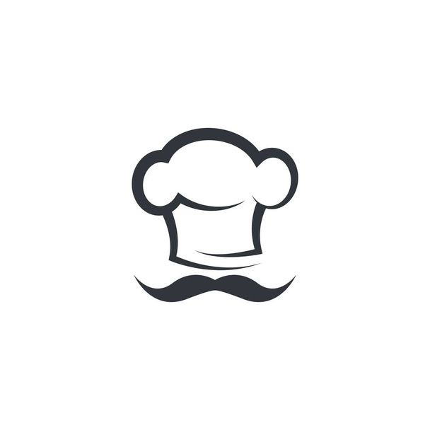 Projeto da ilustração do ícone do vetor do logotipo do chef - Vetor, Imagem