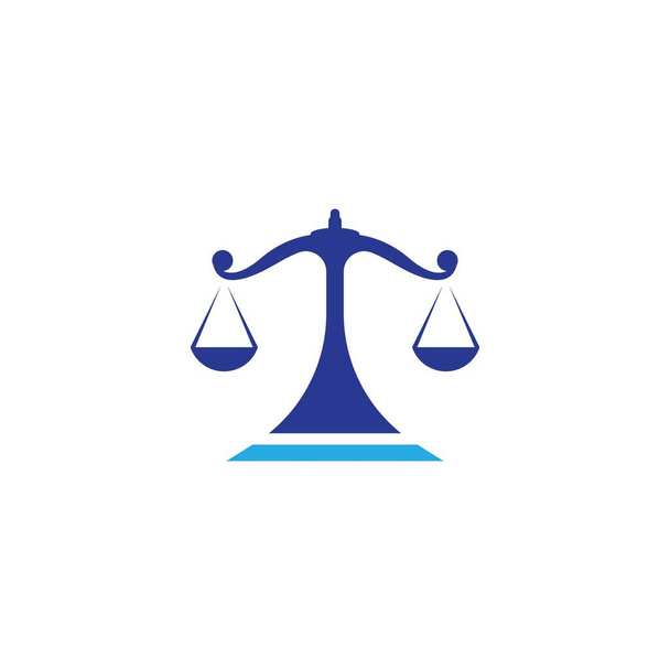 Illustrazione dell'icona vettoriale del logo giustizia e diritto - Vettoriali, immagini
