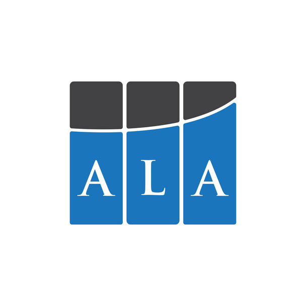 Дизайн буквы ALA на чёрном фоне..  - Вектор,изображение