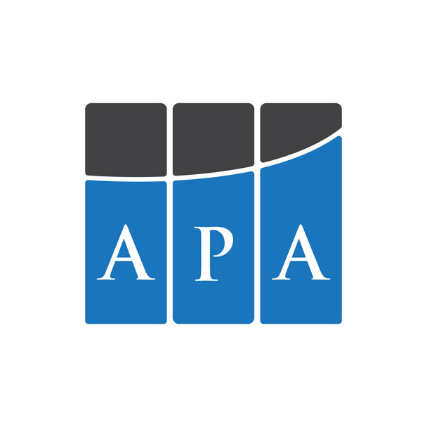 APA letter logo ontwerp op zwarte achtergrond.APA creatieve initialen letter logo concept.APA letter ontwerp.  - Vector, afbeelding