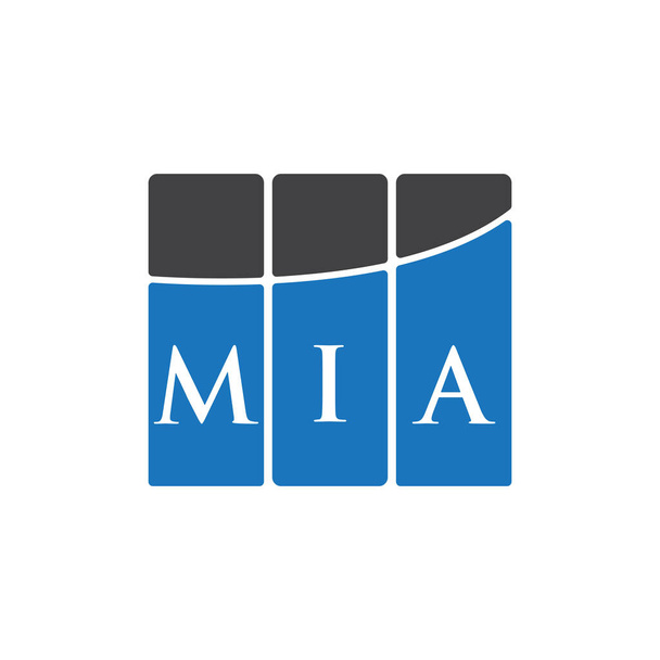 MIA letter logo design on black background.MIA creative initials letter logo concept.MIA letter design.  - Vetor, Imagem