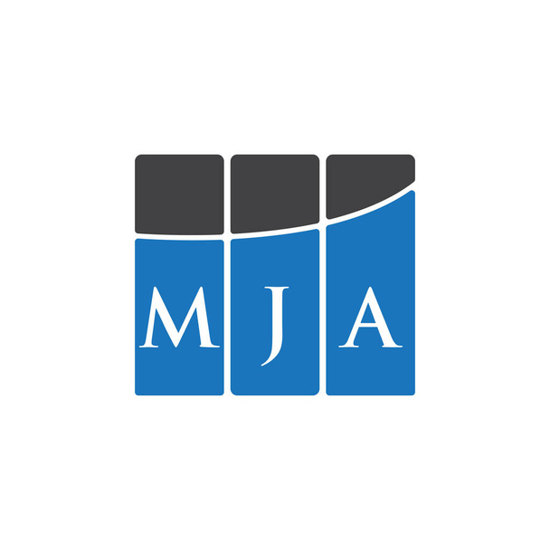 mja letter design on black background .mja creative initials.  - Вектор, зображення