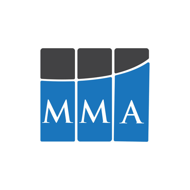 MMA letter logo design on black background.MMA creative initials letter logo concept.MMA letter design.  - ベクター画像