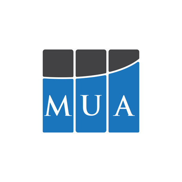 MUA letter logo design on black background.MUA creative initials letter logo concept.MUA letter design.  - Vetor, Imagem