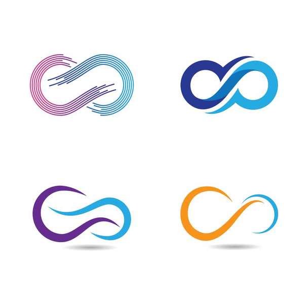 Unendlichkeit Logo Vektor Symbol Illustration Design - Vektor, Bild