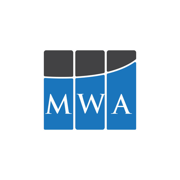 MWA letter logo design on black background.MWA creative initials letter logo concept.MWA letter design.  - Vetor, Imagem