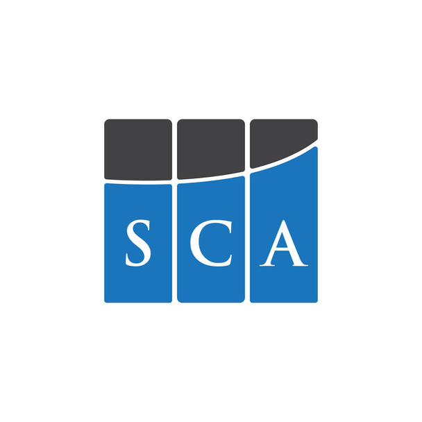 Дизайн логотипу sca на чорному background .sca Творчі ініціали літеру constitut.sca..  - Вектор, зображення