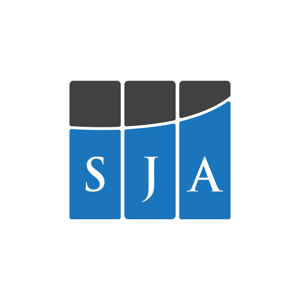 SJA letter logo design on black background.SJA creative initials letter logo concept.SJA letter design.  - Vector, Imagen