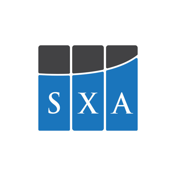 SXA letter logo design on black background.SXA creative initials letter logo concept.SXA letter design.  - Wektor, obraz