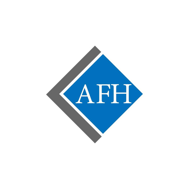 AFH diseño del logotipo de la letra sobre fondo negro. AFH iniciales creativas letra logo concepto. AFH diseño de letras.  - Vector, Imagen
