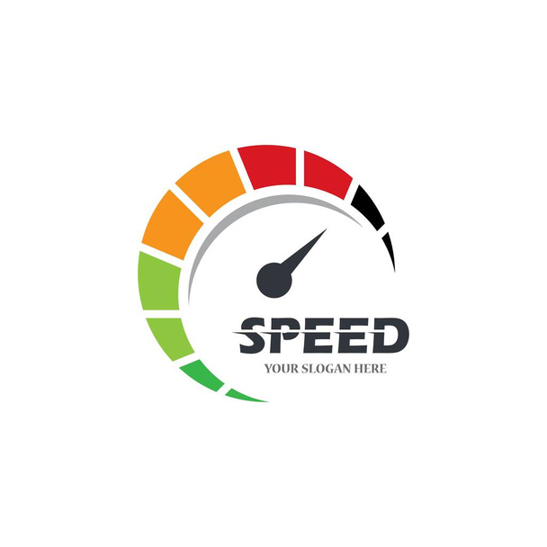 Indicateur de vitesse icône logo vectoriel illustration - Vecteur, image