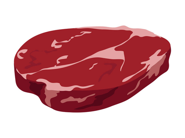Peça de corte de carne crua fresca - Vetor, Imagem