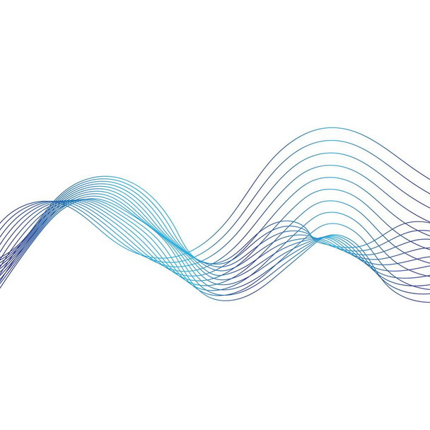 Design de ilustração de ícone de vetor de linha de onda - Vetor, Imagem