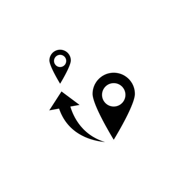 Location Icon flat design style on white - Photo, Image