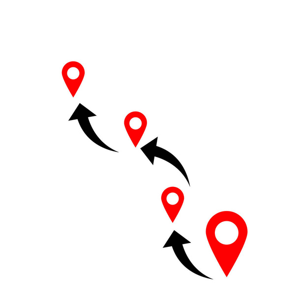 Location Icon flachen Design-Stil auf weiß - Foto, Bild