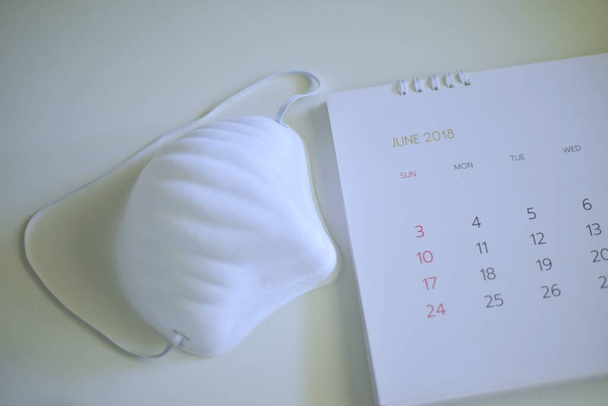 Θολή ημερολόγιο στην έννοια του σχεδιασμού λευκού τόνου. - Φωτογραφία, εικόνα